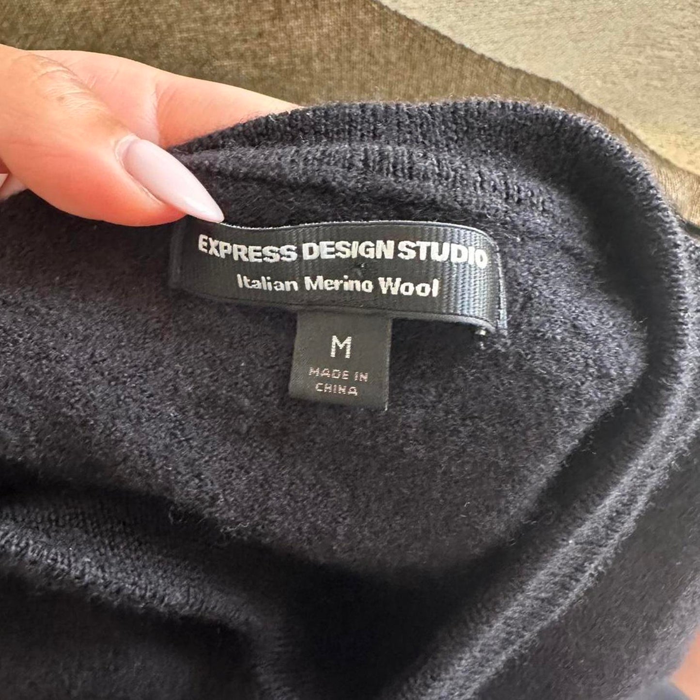 Merino Wool Black Jumper