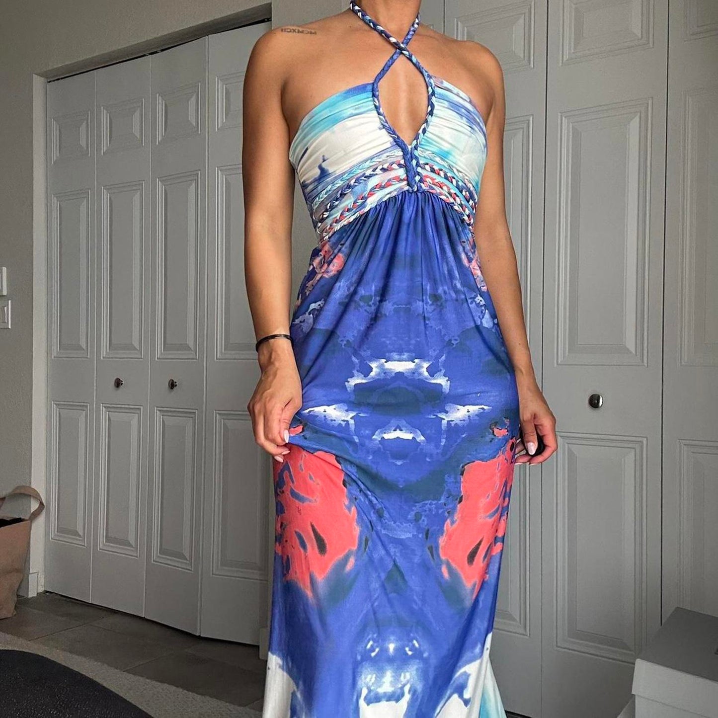 Cynthia Rowley Women's Blue and Multi Dress