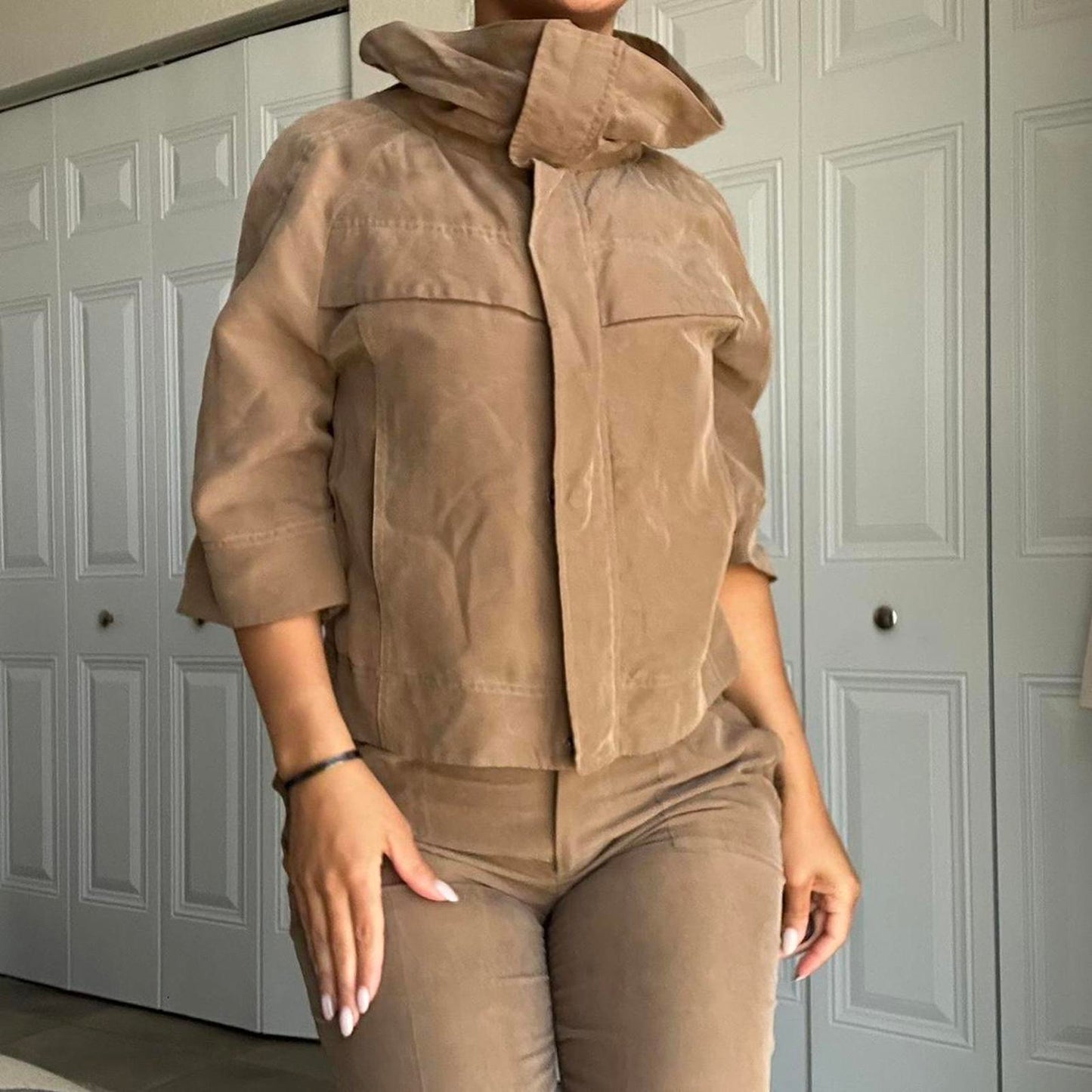 Women's Brown and Tan Jacket