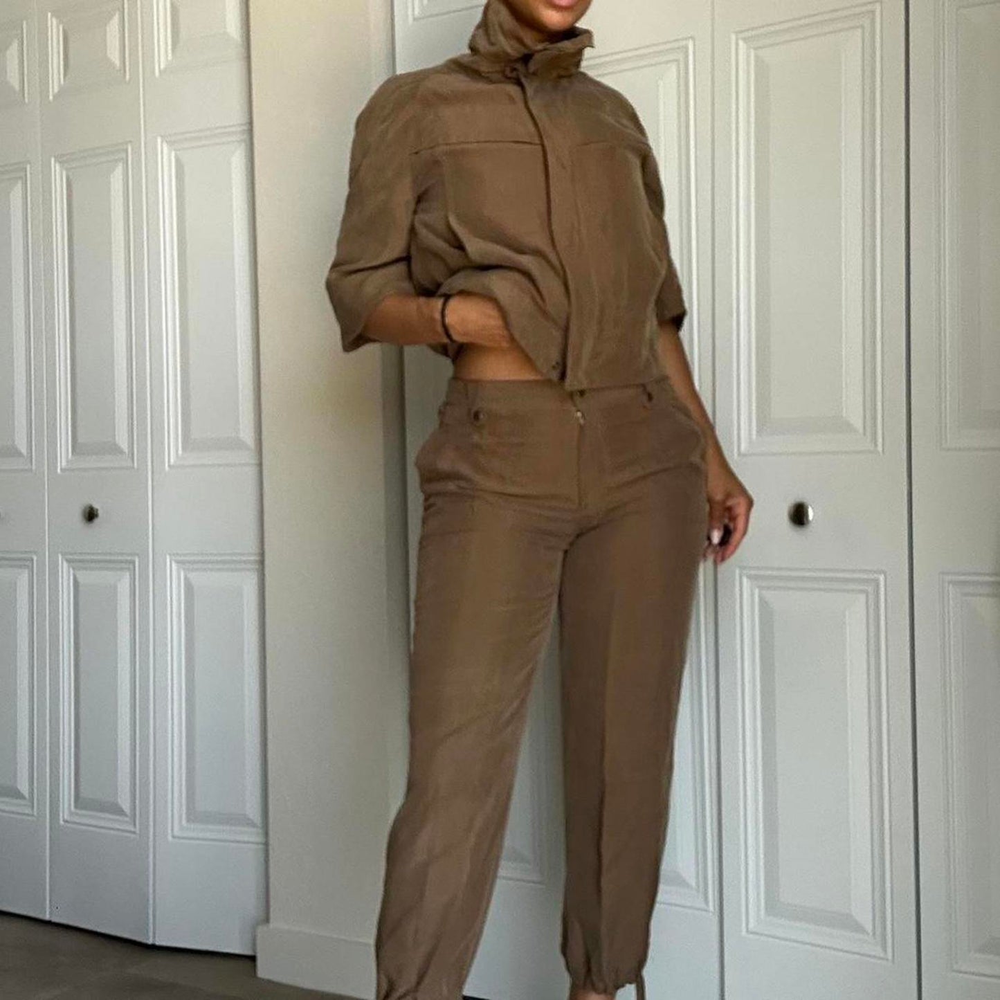 Women's Brown and Tan Jacket