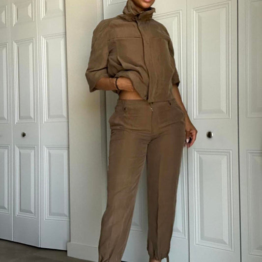 Women's Brown and Tan Jacket