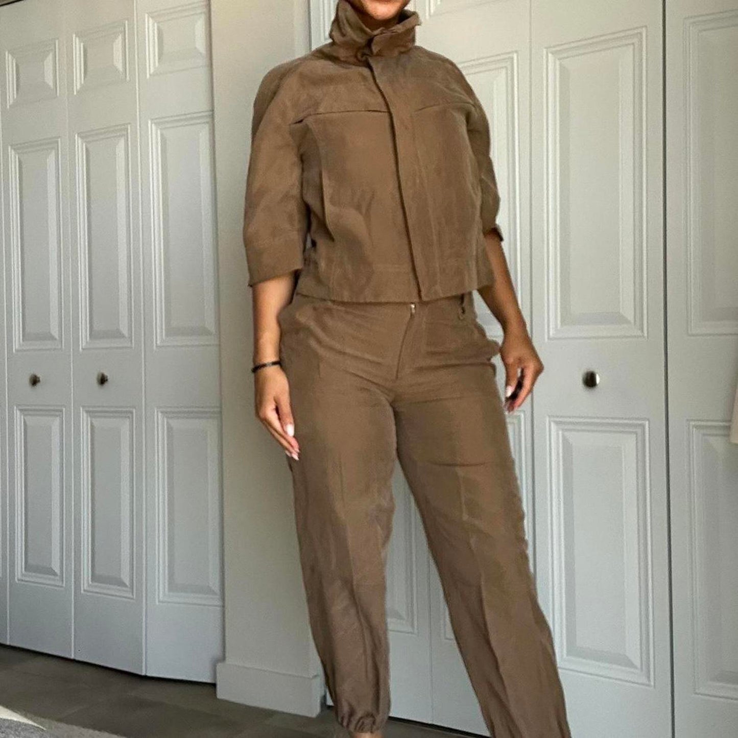 Women's Brown and Tan Jacket