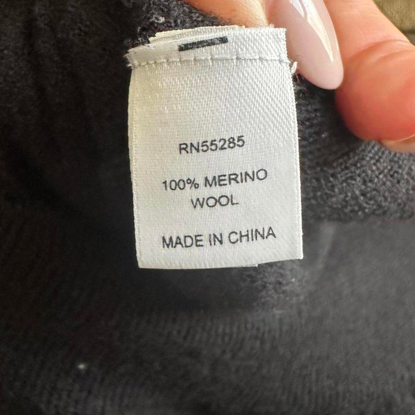 Merino Wool Black Jumper