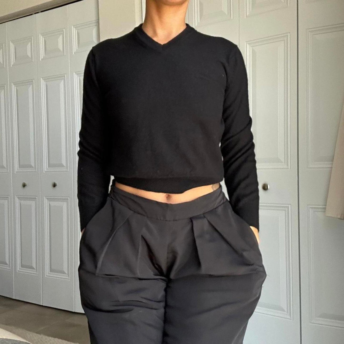 Merino Wool Black Jumper
