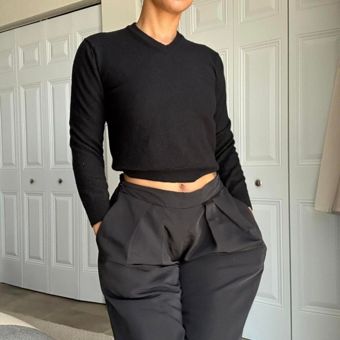 Merino Wool Black Jumper