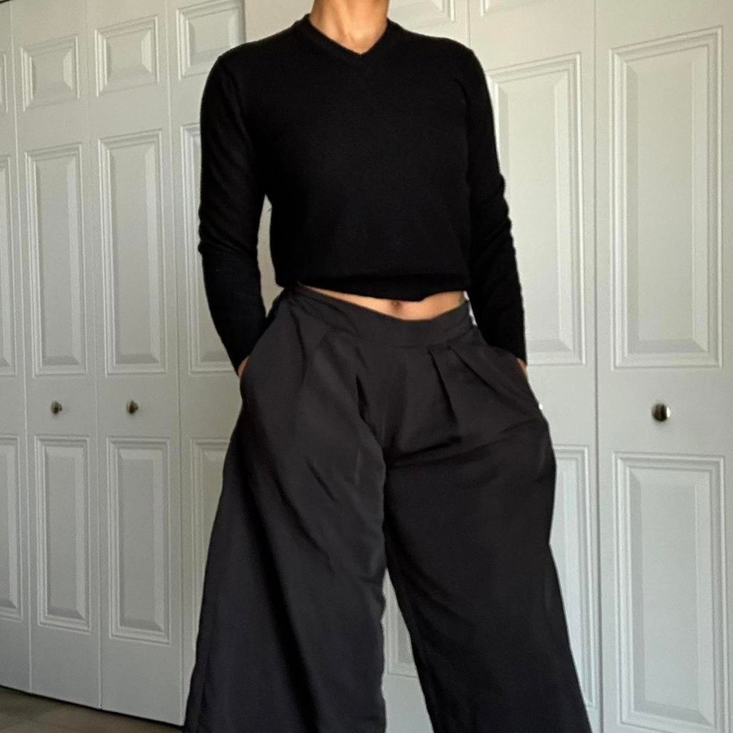 Merino Wool Black Jumper
